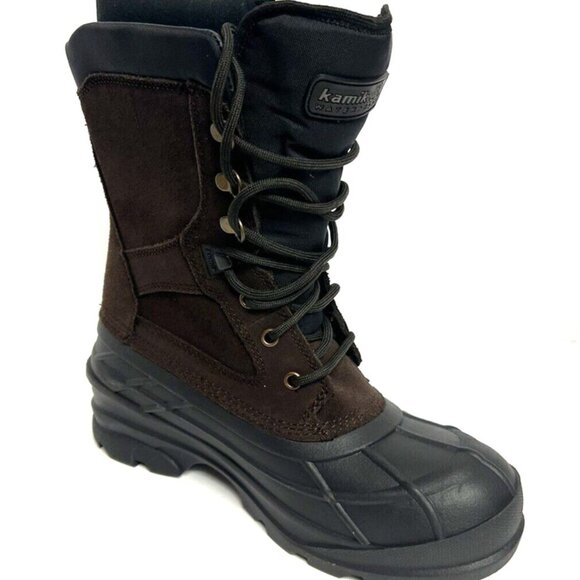 Kamik Men\'s Nation Plus Snow Boots Brown, Size 8 M